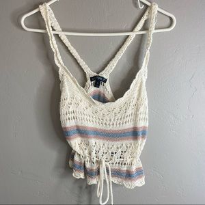 SAY WHAT || cream knit tank top size medium